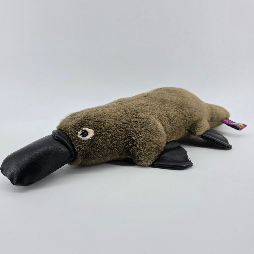 Vintage Sundown Australia Platypus Plush Brown Faux Fur Black Leather Bill 16
